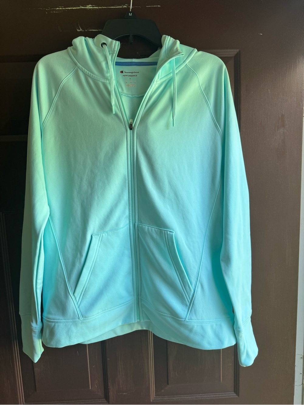 Champion Lined Zip Up Hoodie Size Large